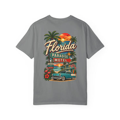 Florida Paradise Motel  Unisex Comfort Color 1717 Streetwear Graphic Tee