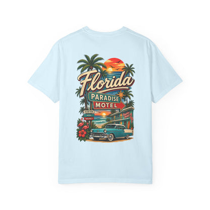 Florida Paradise Motel  Unisex Comfort Color 1717 Streetwear Graphic Tee