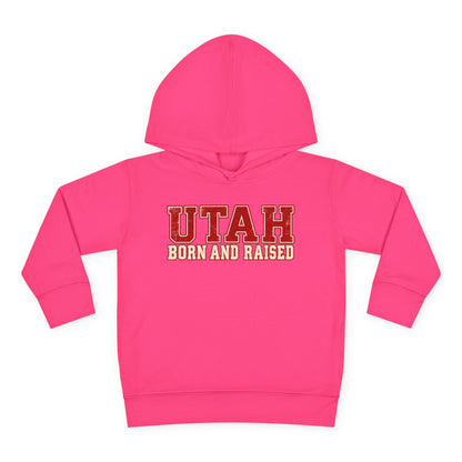 Utah Born and Raised Vintage Athletic Unisex Toddler Pullover Fleece Hoodie