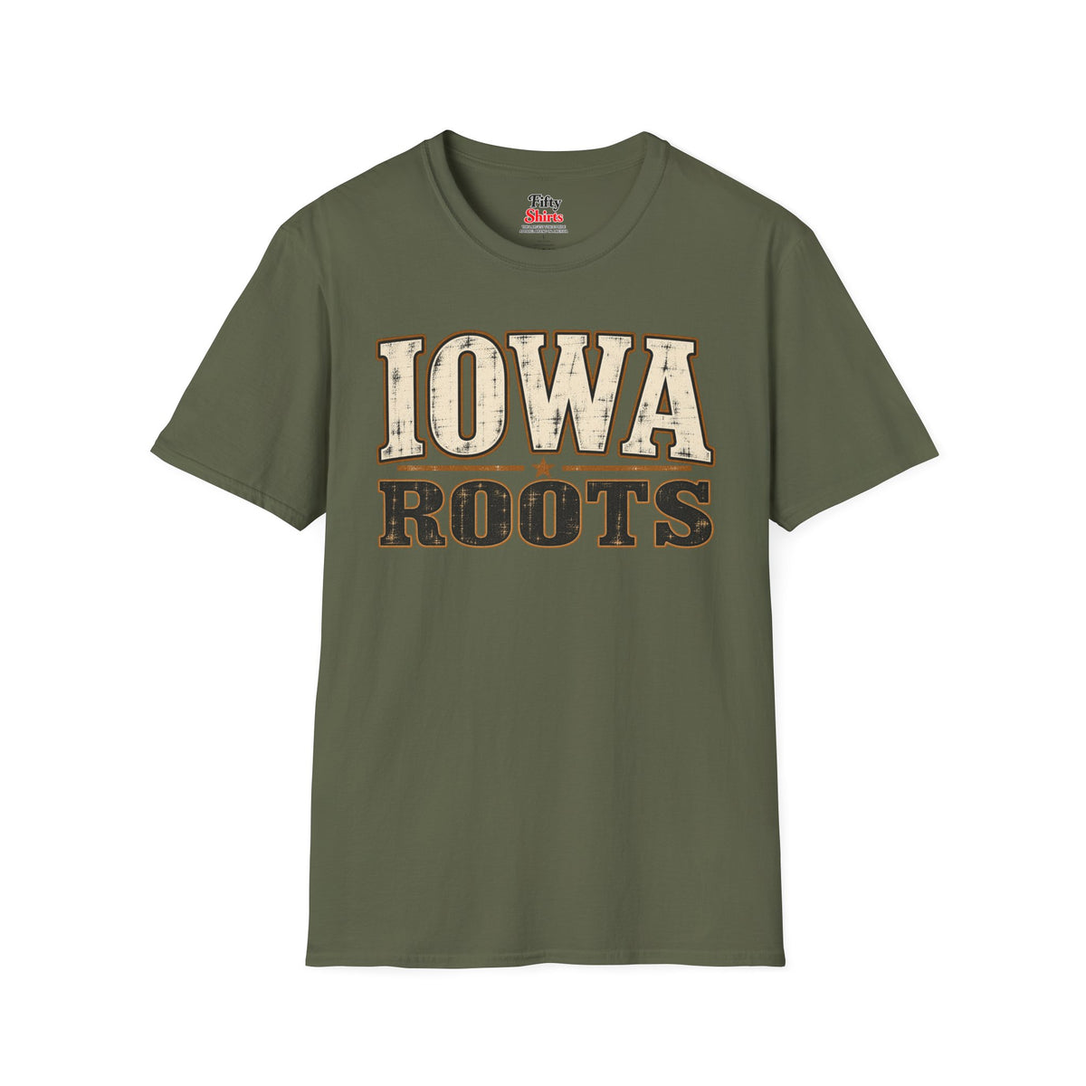 Iowa Roots Unisex Softstyle T Shirt State Name Graphic Tee