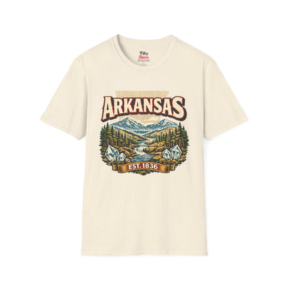 Vintage Arkansas Heritage Unisex Softstyle T Shirt State Pride Graphic Tee Collections FS03