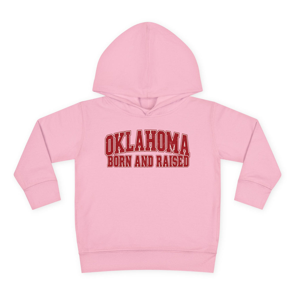 Oklahoma Born and Raised Vintage Collegiate Unisex Toddler Pullover Fleece Hoodie