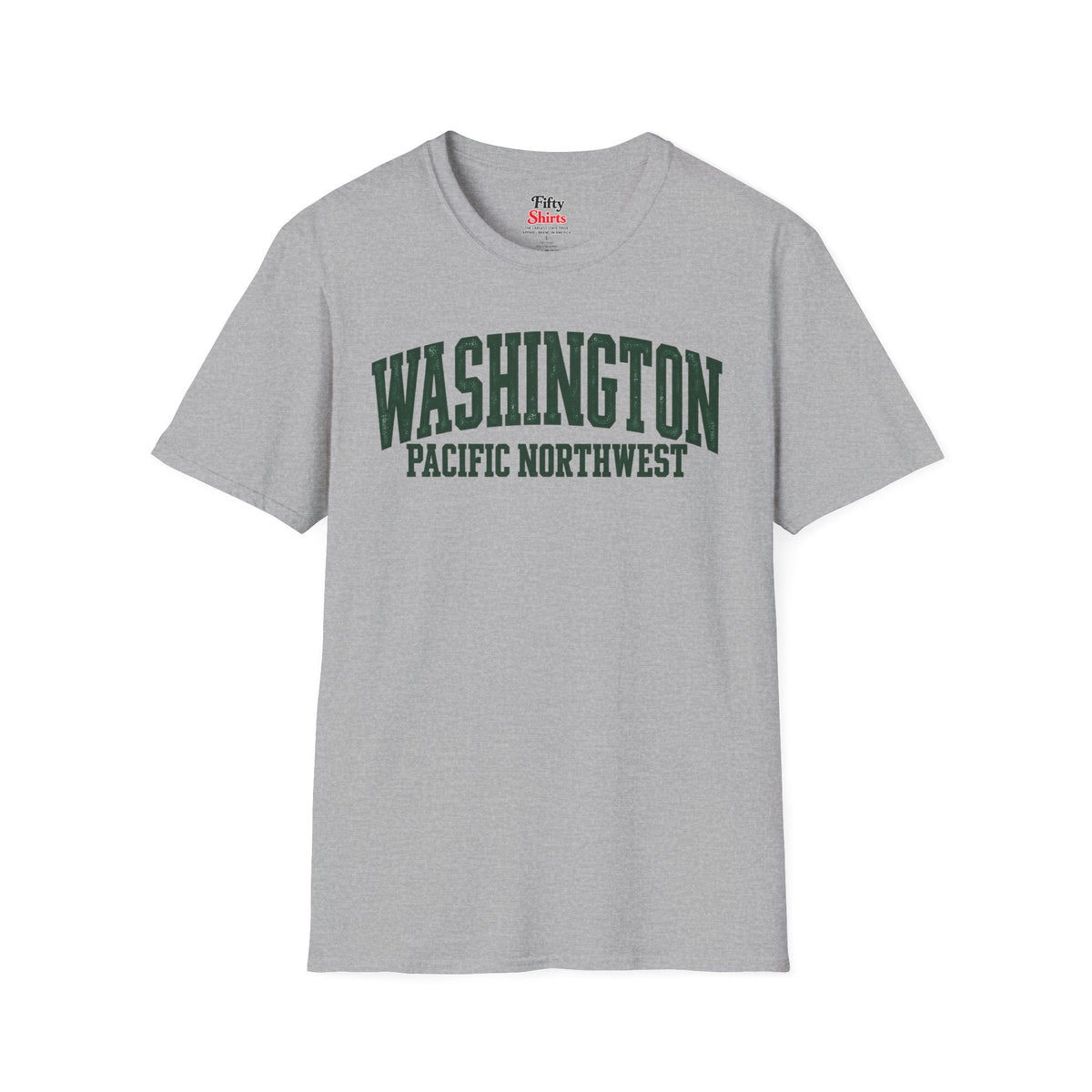 Washington Pacific Northwest Unisex Softstyle T Shirt State Name Graphic Tee