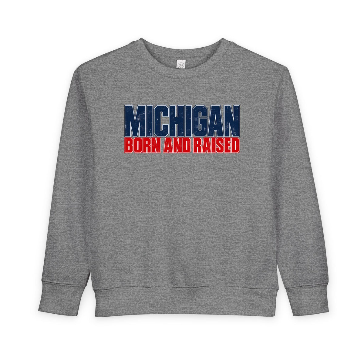 Michigan Born and Raised Modern Streetwear Unisex Toddler Sweatshirt