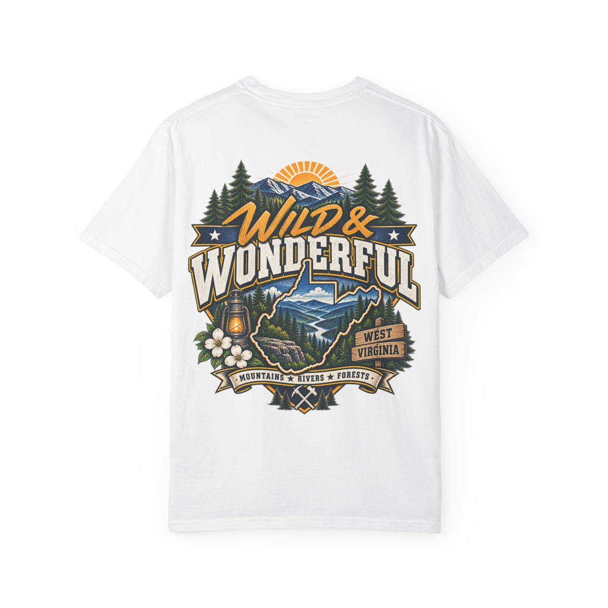 West Virginia Wild & Wonderful Unisex Comfort Color 1717 Streetwear Graphic Tee
