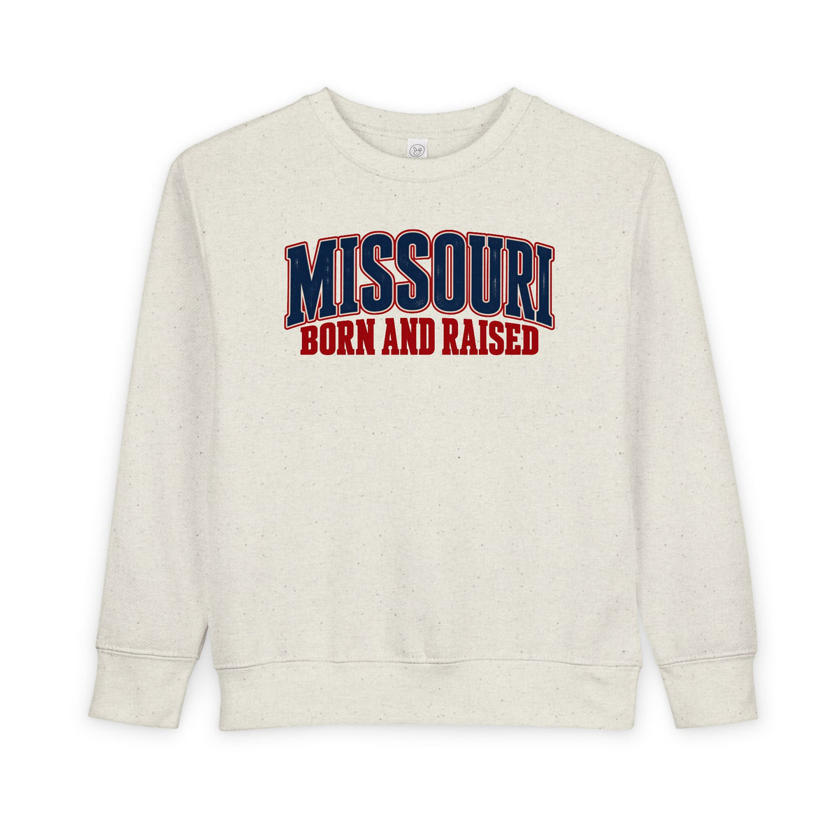 Missouri Born and Raised Vintage Americana Unisex Toddler Sweatshirt Graphic