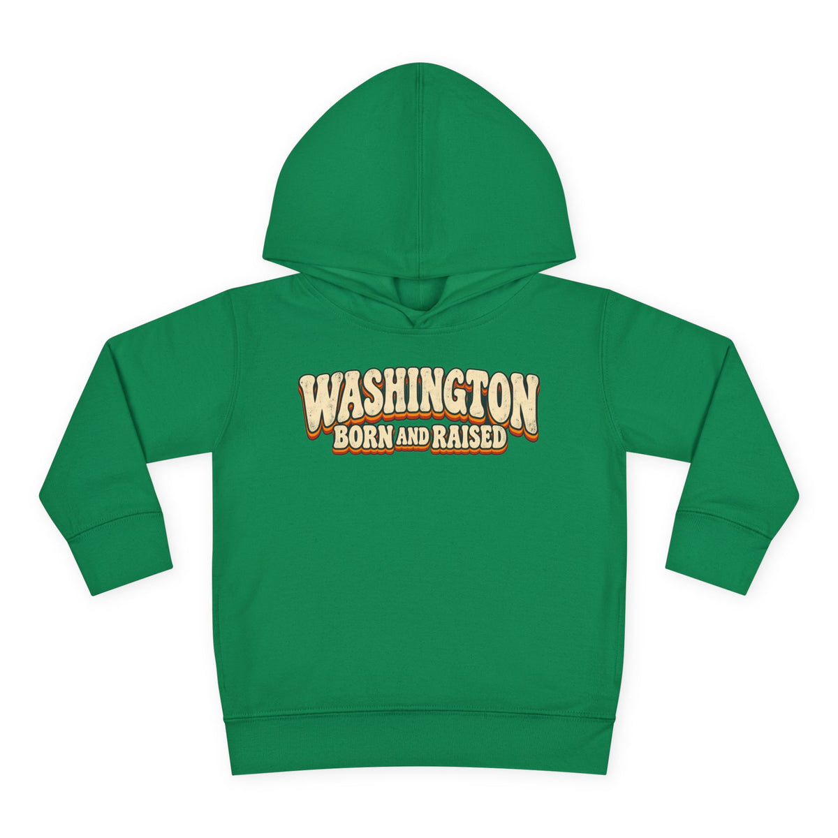 Washington Born and Raised Vintage 1970s Unisex Toddler Pullover Fleece Hoodie
