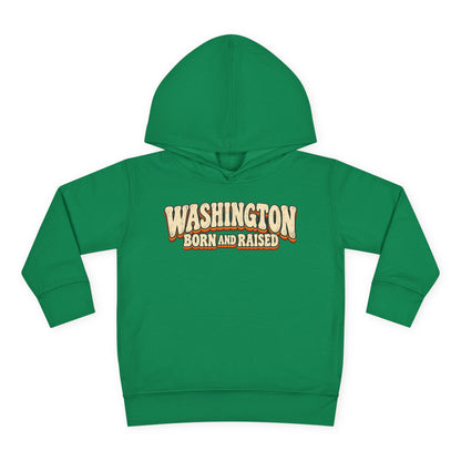 Washington Born and Raised Vintage 1970s Unisex Toddler Pullover Fleece Hoodie