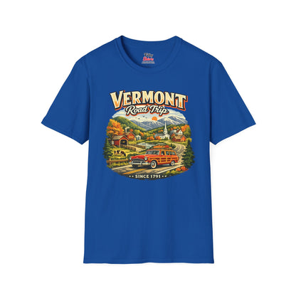 Vermont Road Trip Unisex Softstyle T Shirt State Pride Graphic Tee Collections FS03