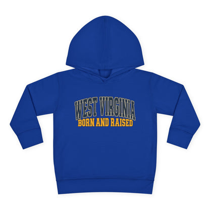 West Virginia Born and Raised Vintage Americana Unisex Toddler Pullover Fleece Hoodie