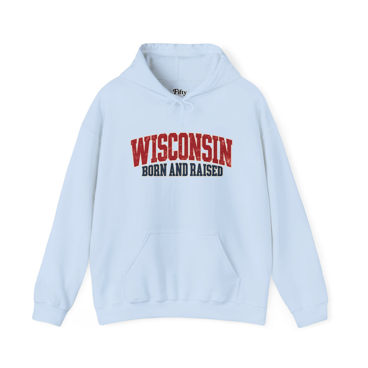 Wisconsin Born and Raised Midwest Heritage Unisex Hoodie Graphic