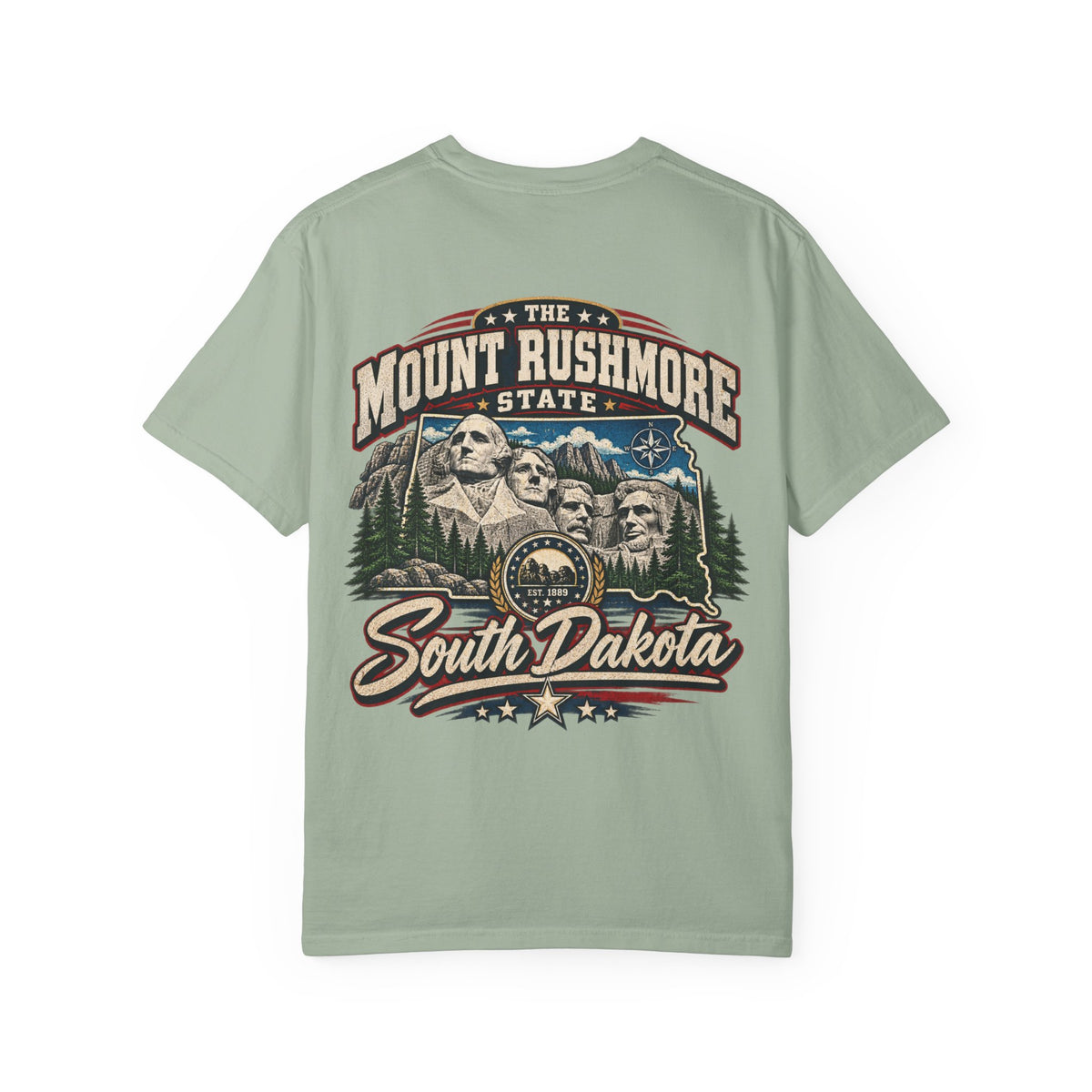 South Dakota Mount Rushmore State Unisex Comfort Color 1717 Streetwear Graphic Tee