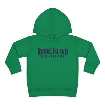 Rhode Island Born and Raised Premium Heritage Unisex Toddler Pullover Fleece Hoodie