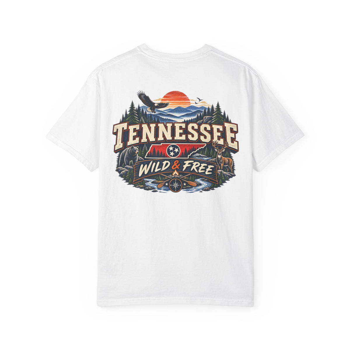Tennessee Wild & Free Unisex Comfort Color 1717 Streetwear Graphic Tee