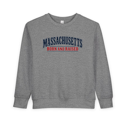 Massachusetts Born and Raised Premium New England Unisex Toddler Sweatshirt
