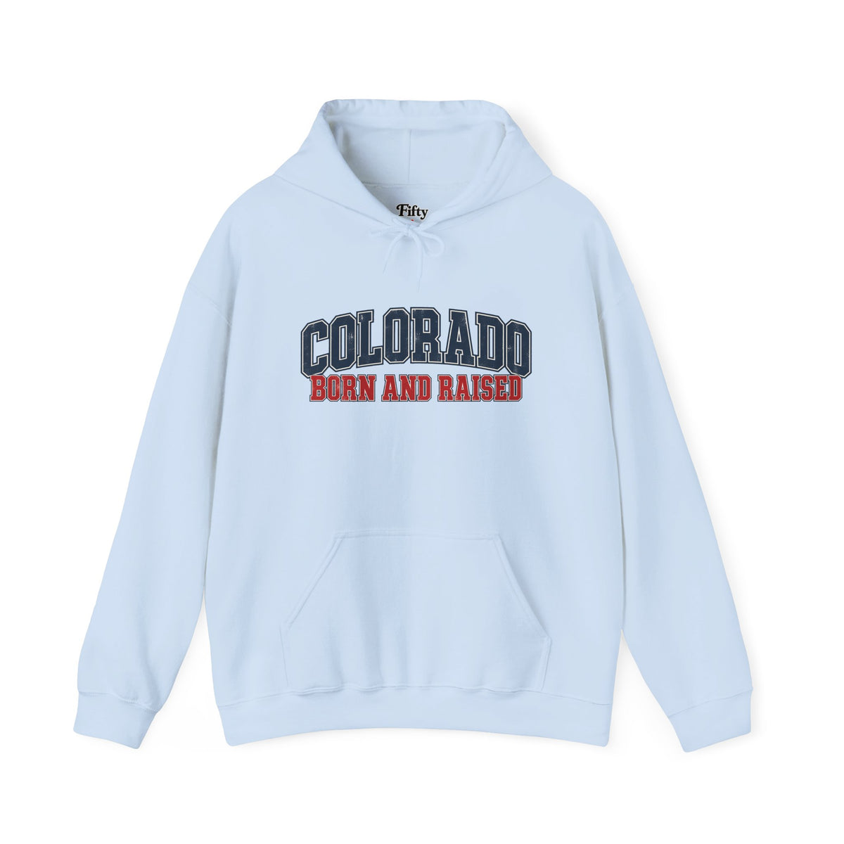 Colorado Born and Raised Collegiate Classic Unisex Hoodie Graphic