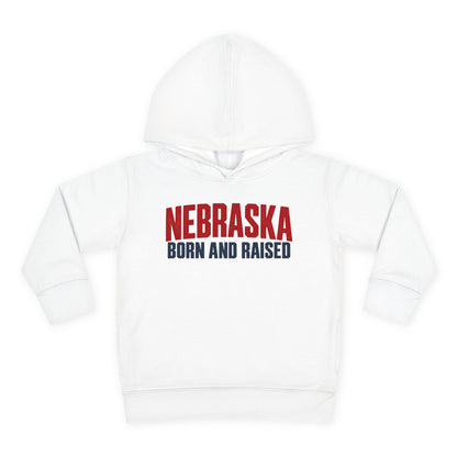 Nebraska Born and Raised Minimal Heritage Unisex Toddler Pullover Fleece Hoodie