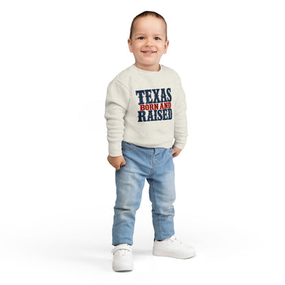 Texas Born and Raised Classic Heritage Unisex Toddler Sweatshirt Graphic