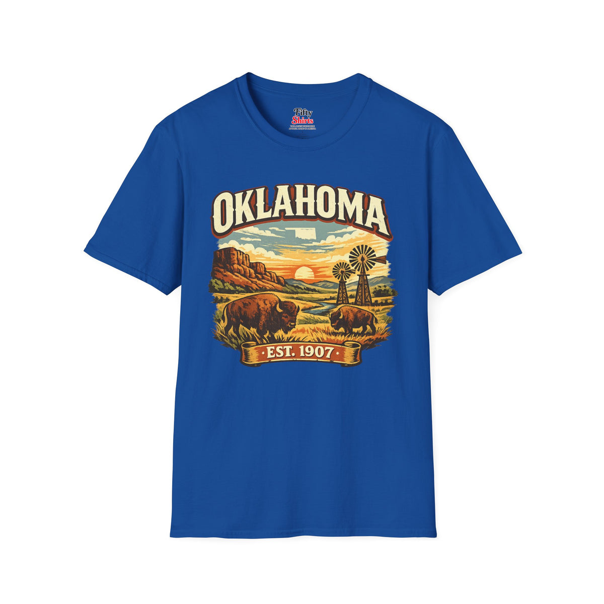 Vintage Oklahoma Heritage Unisex Softstyle T Shirt State Pride Graphic Tee Collections FS03