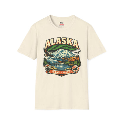 Alaska The Last Frontier Adventure Unisex Softstyle T Shirt State Pride Graphic Tee Collections FS03