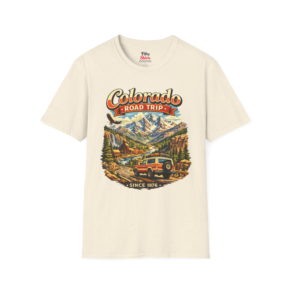 Colorado Road Trip Unisex Softstyle T Shirt State Pride Graphic Tee Collections FS03