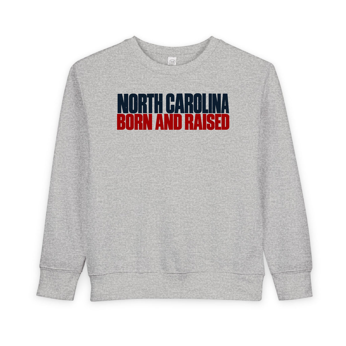North Carolina Born and Raised Southern Streetwear Unisex Toddler Sweatshirt