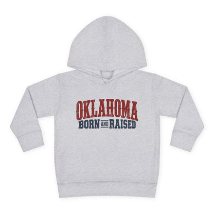 Oklahoma Born and Raised Classic Western Souvenir Unisex Toddler Pullover Fleece Hoodie