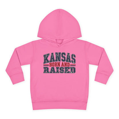 Kansas Born and Raised Vintage Americana Unisex Toddler Pullover Fleece Hoodie