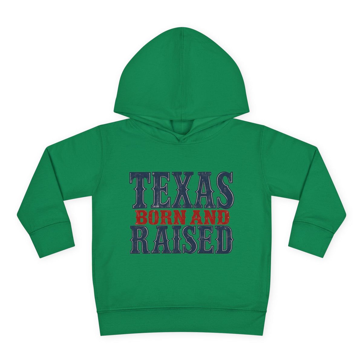 Texas Born and Raised Classic Heritage Unisex Toddler Pullover Fleece Hoodie