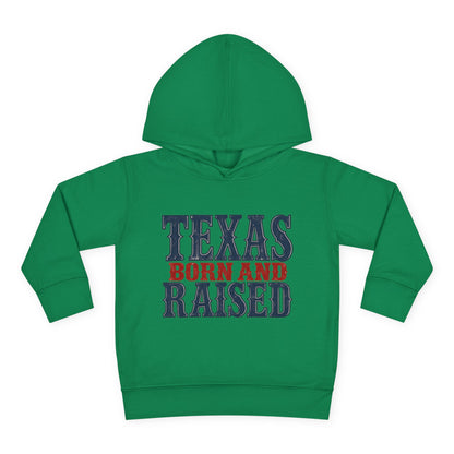 Texas Born and Raised Classic Heritage Unisex Toddler Pullover Fleece Hoodie