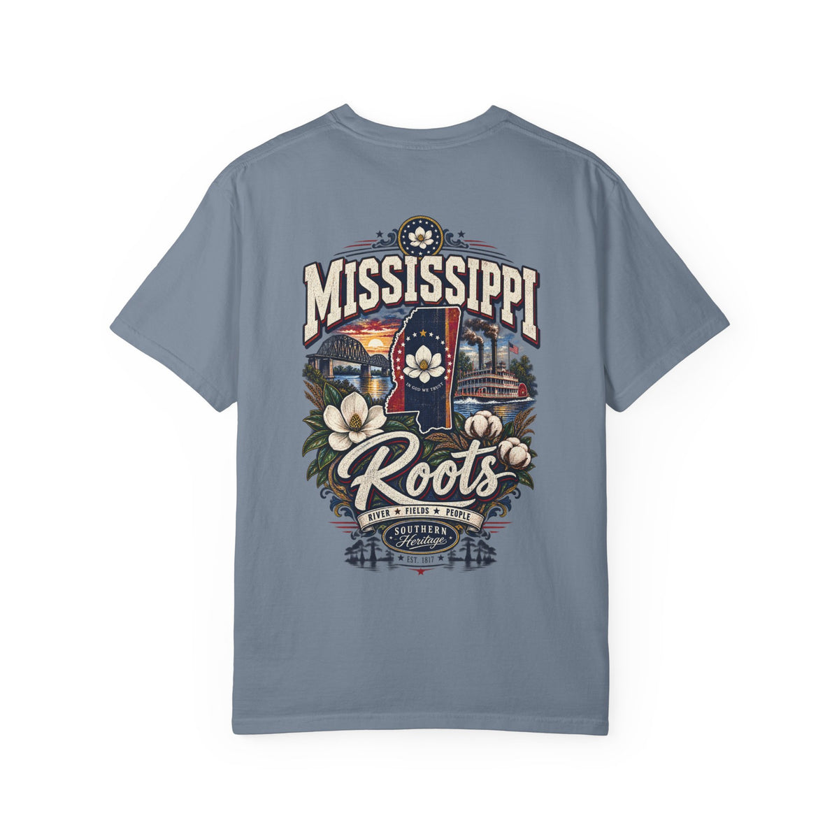 Mississippi Roots Unisex Comfort Color 1717 Streetwear Graphic Tee