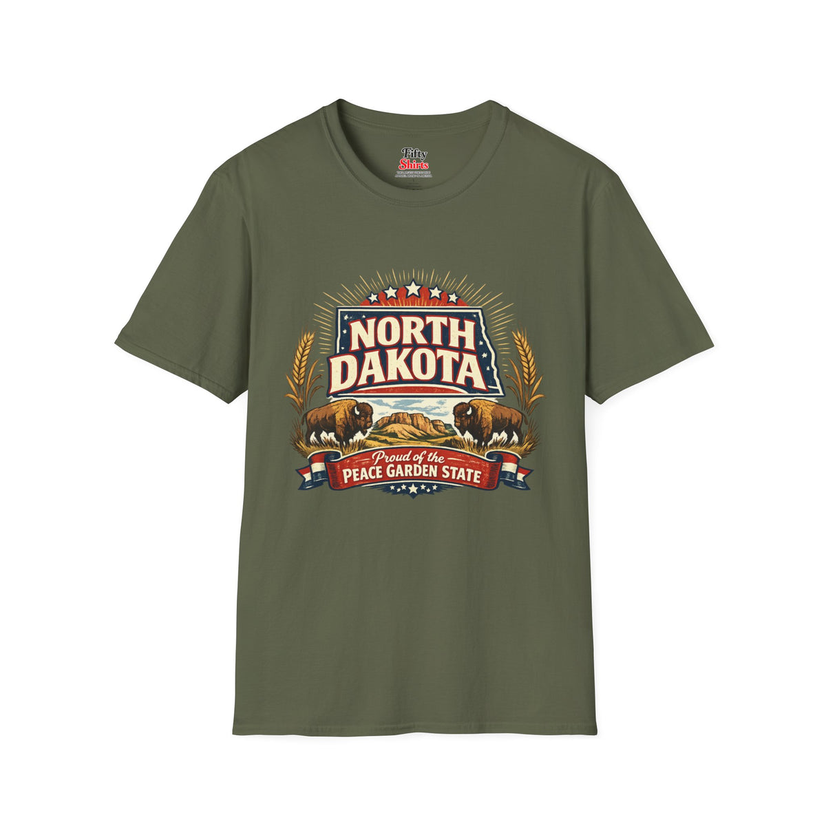 North Dakota State Pride Unisex Softstyle T Shirt State Pride Graphic Tee Collections FS03