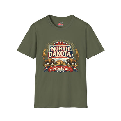 North Dakota State Pride Unisex Softstyle T Shirt State Pride Graphic Tee Collections FS03