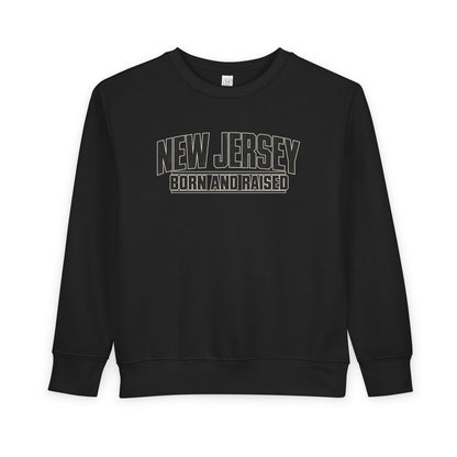 New Jersey Born and Raised Modern Streetwear Unisex Toddler Sweatshirt