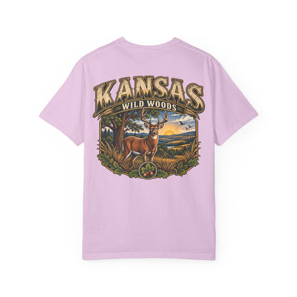 Kansas Wild Woods Unisex Comfort Color 1717 Streetwear Graphic Tee