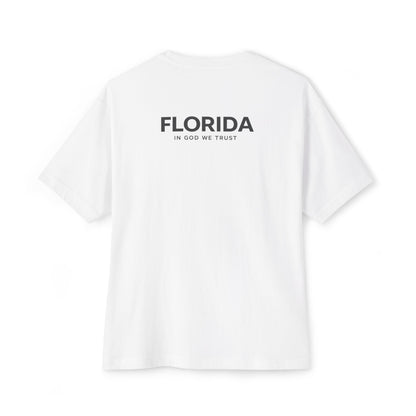 Florida All State In God We Trust Unisex Casual Oversized Boxy Tee
