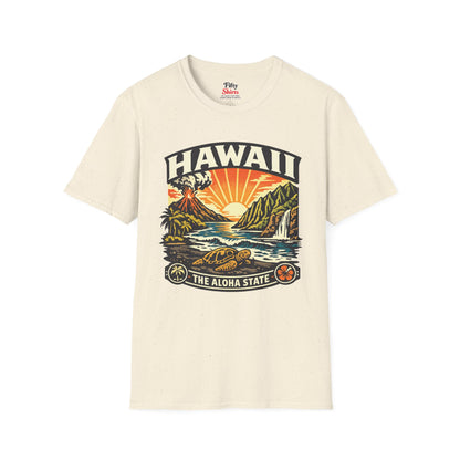Hawaii Aloha State Adventure Unisex Softstyle T Shirt State Pride Graphic Tee Collections FS03