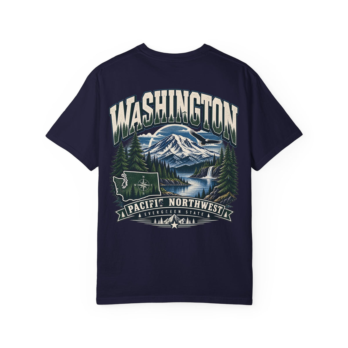 Washington Pacific Northwest Unisex Comfort Color 1717 Streetwear Graphic Tee