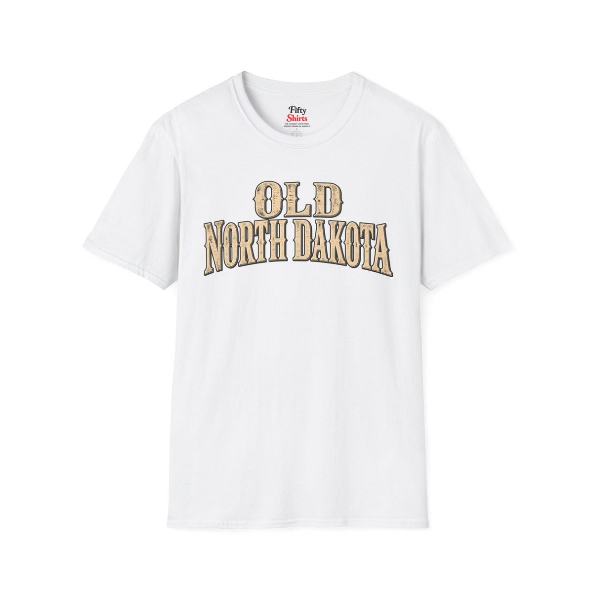 Old North Dakota Unisex Softstyle T Shirt State Name Graphic Tee