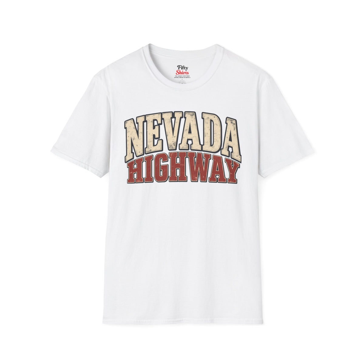 Nevada Highway Unisex Softstyle T Shirt State Name Graphic Tee