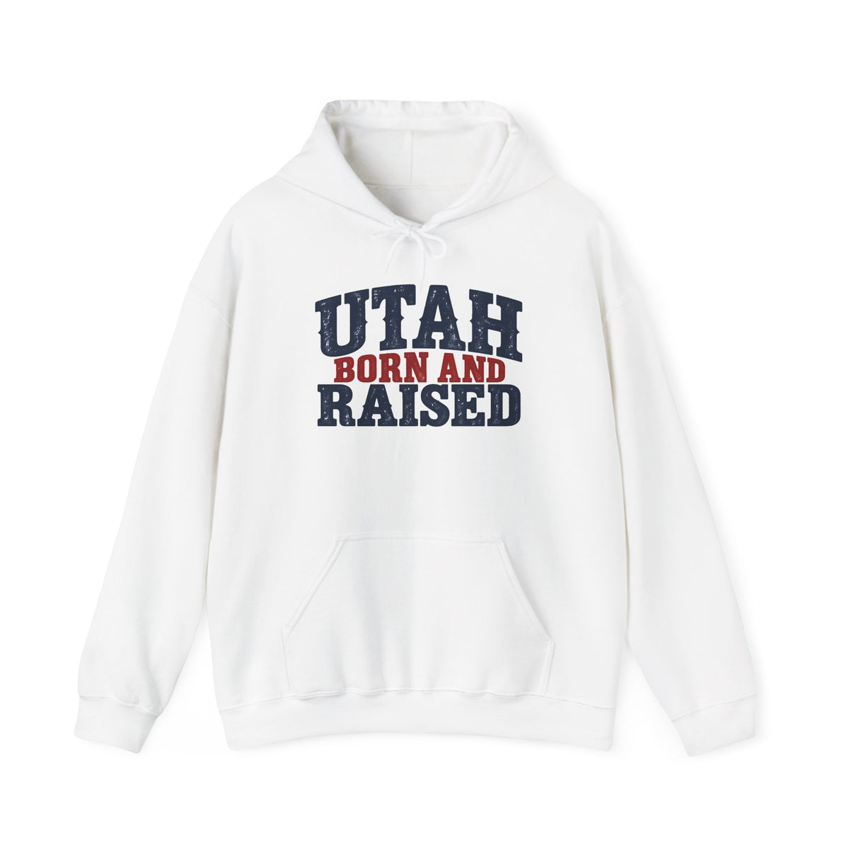 Utah Born and Raised Vintage Americana Unisex Hoodie Graphic