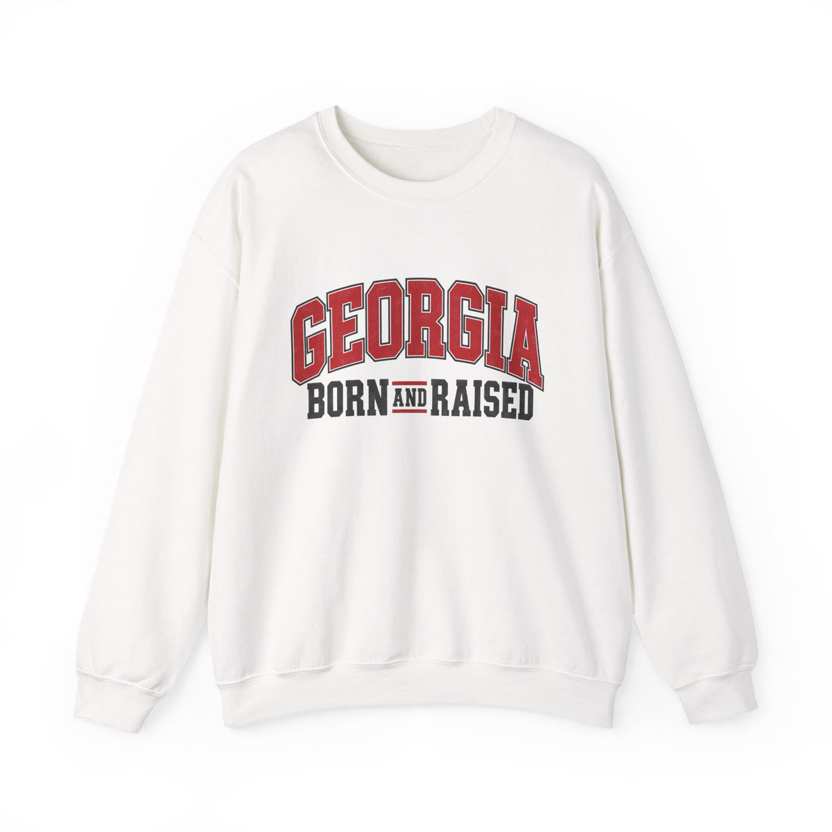 Georgia Born and Raised Old-School Athletic Unisex Sweatshirt Graphic