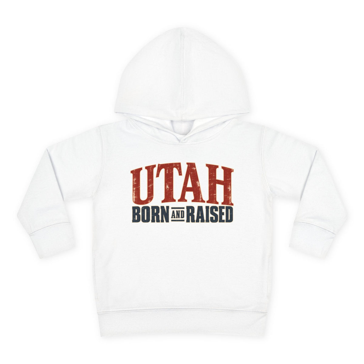 Utah Born and Raised Premium Heritage Unisex Toddler Pullover Fleece Hoodie