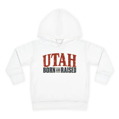 Utah Born and Raised Premium Heritage Unisex Toddler Pullover Fleece Hoodie