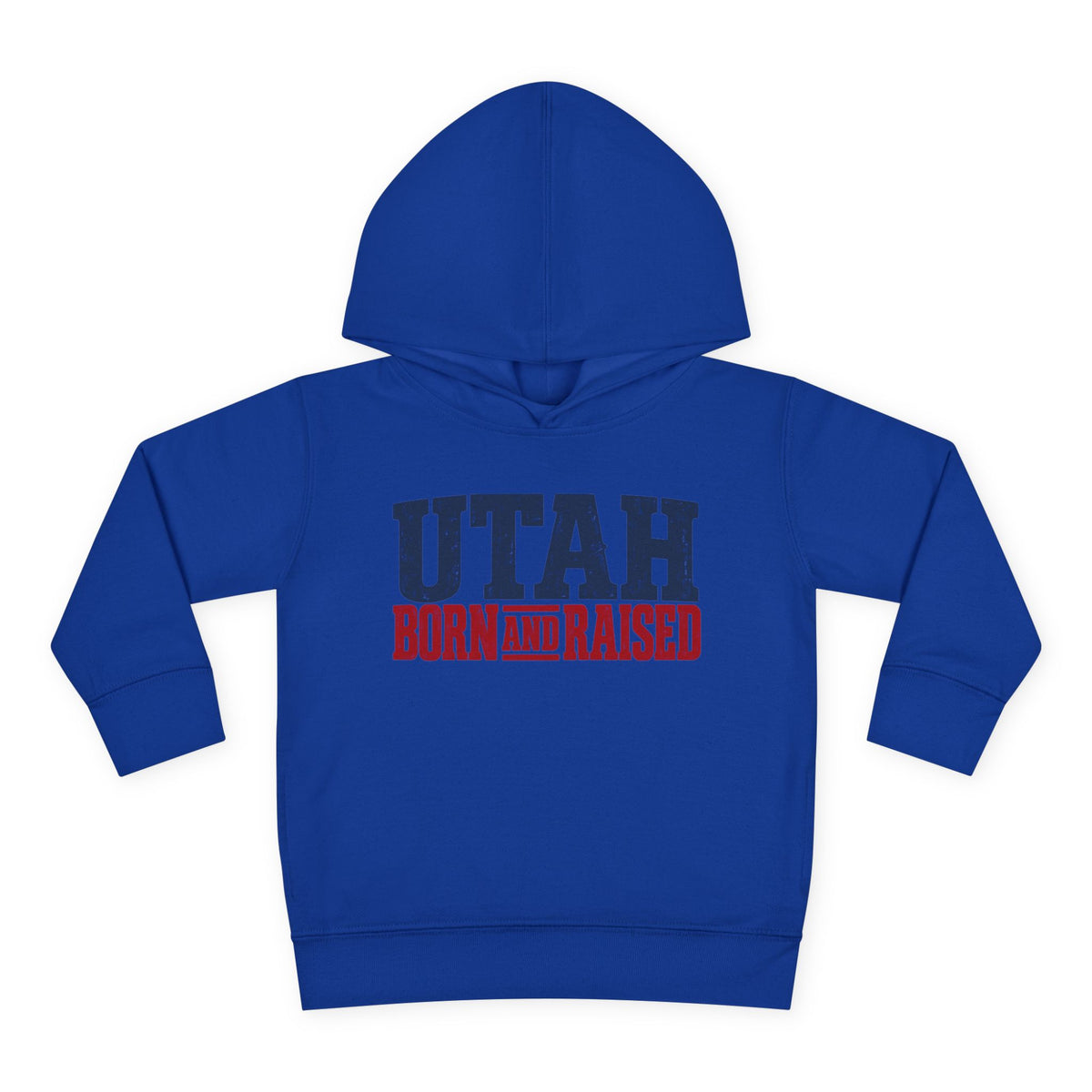 Utah Born and Raised Mountain West Style Unisex Toddler Pullover Fleece Hoodie