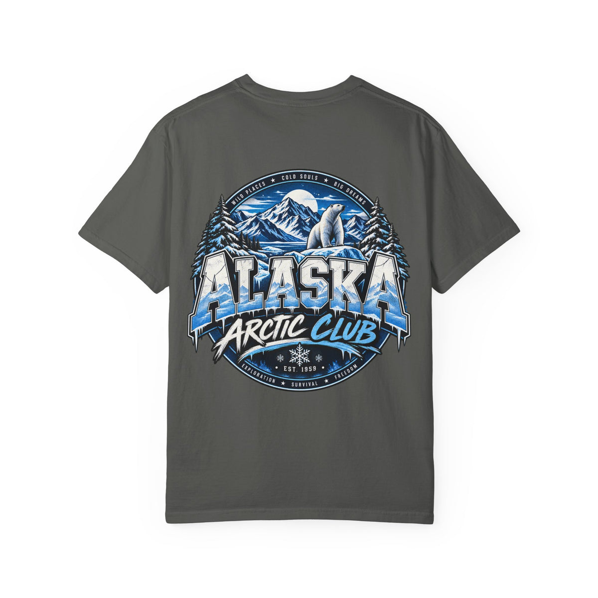Alaska Arctic Club  Unisex Comfort Color 1717 Streetwear Graphic Tee