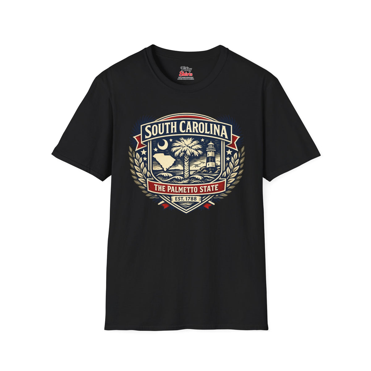 South Carolina Heritage Badge Unisex Softstyle T Shirt State Pride Graphic Tee Collections FS03