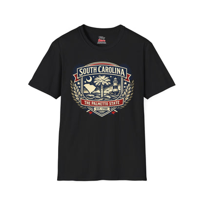 South Carolina Heritage Badge Unisex Softstyle T Shirt State Pride Graphic Tee Collections FS03