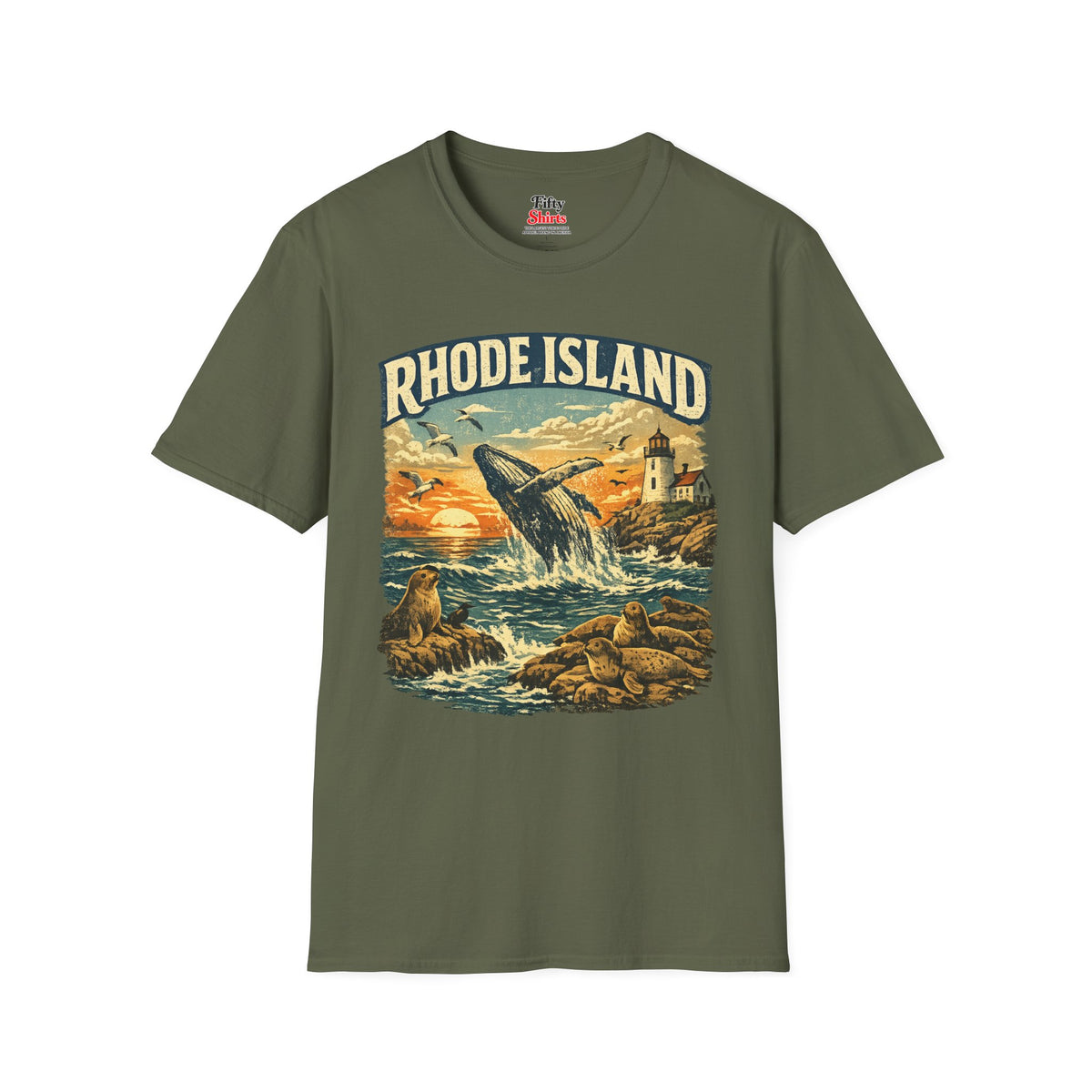 Rhode Island Wildlife Unisex Softstyle T Shirt State Pride Graphic Tee Collections FS03