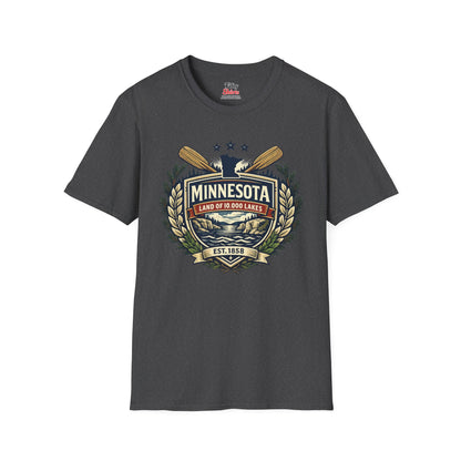 Minnesota Heritage Badge Unisex Softstyle T Shirt State Pride Graphic Tee Collections FS03